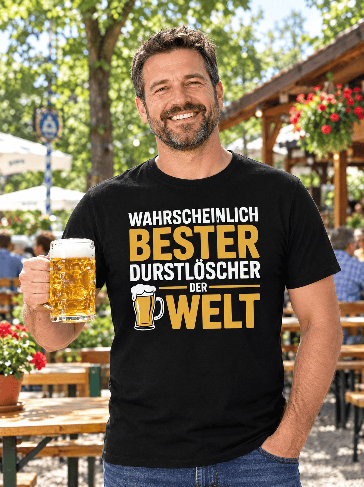 Durstlöscher Bier T-Shirt -T-ShirtBull