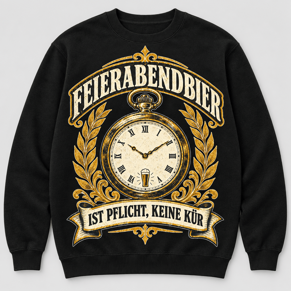 Feierabendbier Pflicht Sweatshirt -T-ShirtBull
