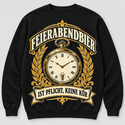 Feierabendbier Pflicht Sweatshirt -T-ShirtBull