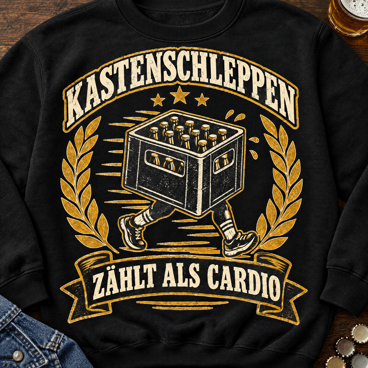 Kastenschleppen zählt als Cardio Sweatshirt -T-ShirtBull