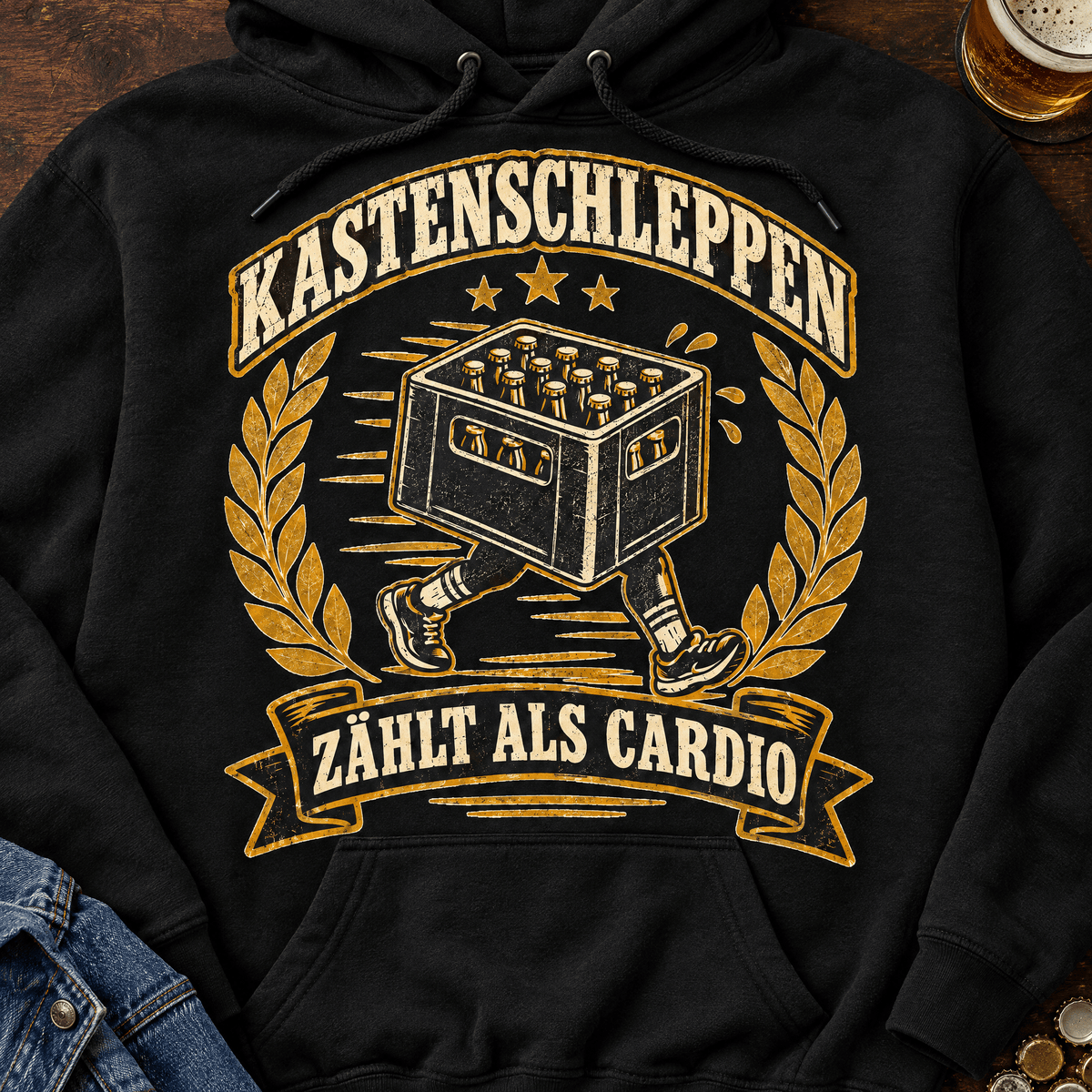 Kastenschleppen zählt als Cardio Hoodie -T-ShirtBull