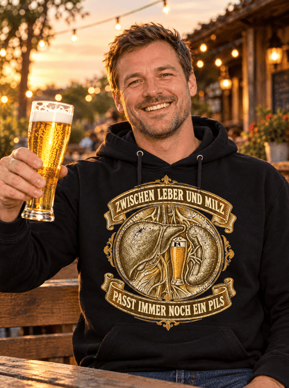Zwischen Leber und Milz Hoodie Lifestyle