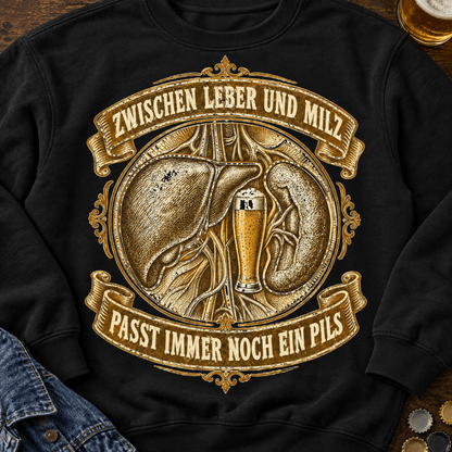 Zwischen Leber und Milz Sweatshirt -T-ShirtBull