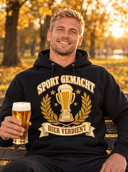 Sport Gemacht Bier Verdient Hoodie Lifestyle