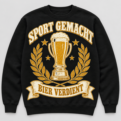 Sport Gemacht Bier Verdient Sweatshirt Studio Flatlay