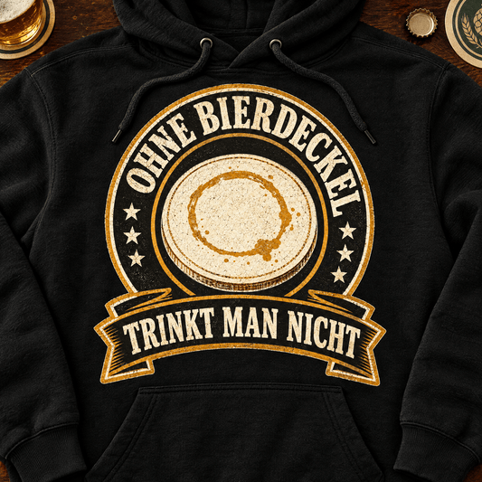 Ohne Bierdeckel Trinkt Man Nicht Hoodie -T-ShirtBull