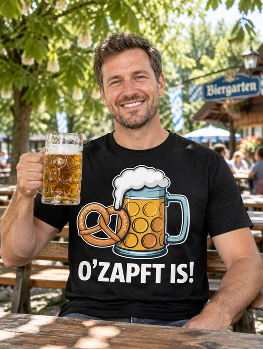 O'Zapft Bier T- Shirt - Lifestyle - T-ShirtBull