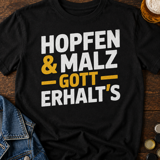 Hopfen&Malz Bier T-Shirt - Flatlay - T-ShirtBull