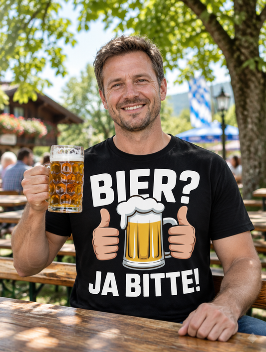 Ja Bitte Bier T-Shirt - Lifestyle - T-ShirtBull