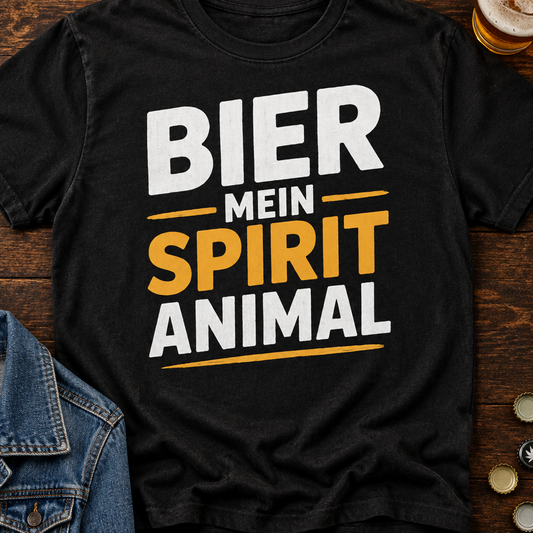 Spirit Bier T-Shirt - Flatlay - T-ShirtBull