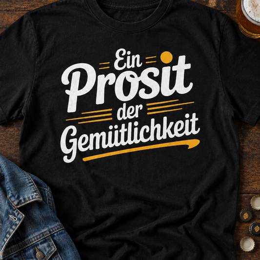 Prosit Bier T-Shirt - Flatlay - T-ShirtBull