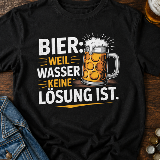 Wasser-Keine-Lösung T-Shirt - Flatlay - T-ShirtBull