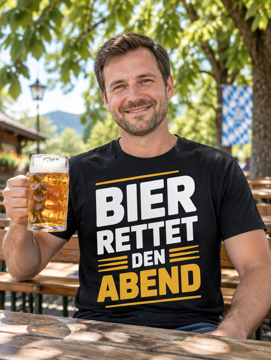Rettet den Abend Bier T-Shirt - Lifestyle - T-ShirtBull