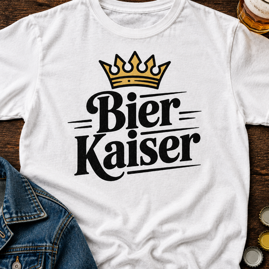 Bier Kaiser Bier T-Shirt - Flatlay - T-ShirtBull