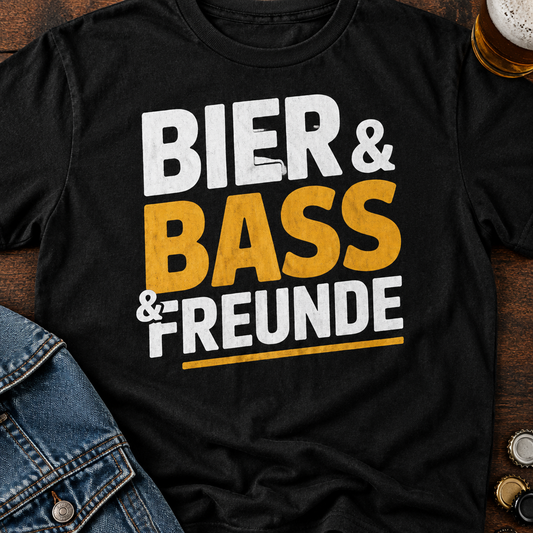 Bass & Freunde BierT-Shirt - Flatlay - T-ShirtBull