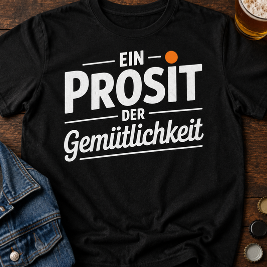 Ein Prosit Bier T-Shirt - Flatlay - T-ShirtBull