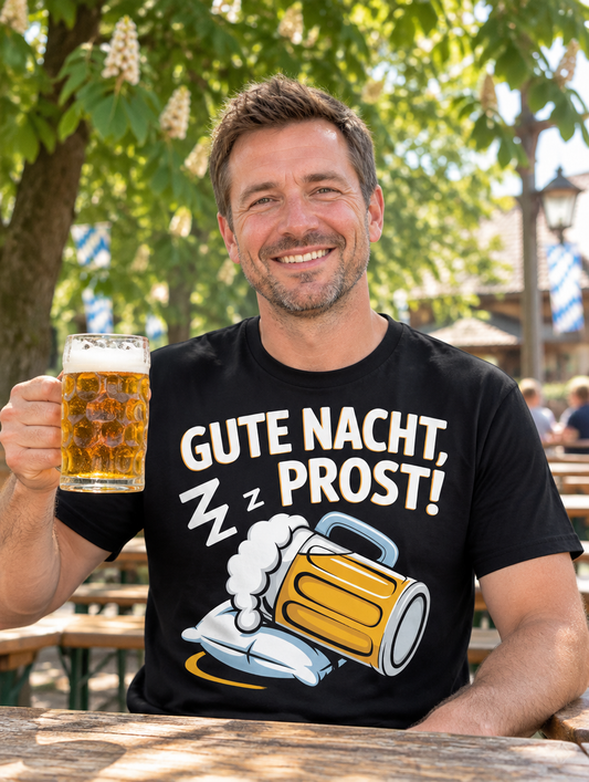 Gute Nacht Bier T-Shirt - Lifestyle - T-ShirtBull