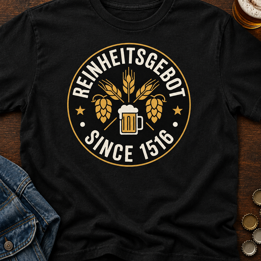 Seit Bier T-Shirt - Flatlay - T-ShirtBull