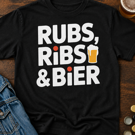 Rubs Bier T-Shirt - Flatlay - T-ShirtBull