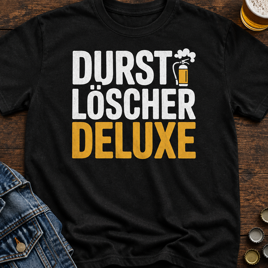Durstlöscher Bier T-Shirt - Flatlay - T-ShirtBull