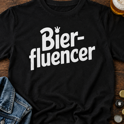 Bierfluencer Bier T-Shirt - Flatlay - T-ShirtBull