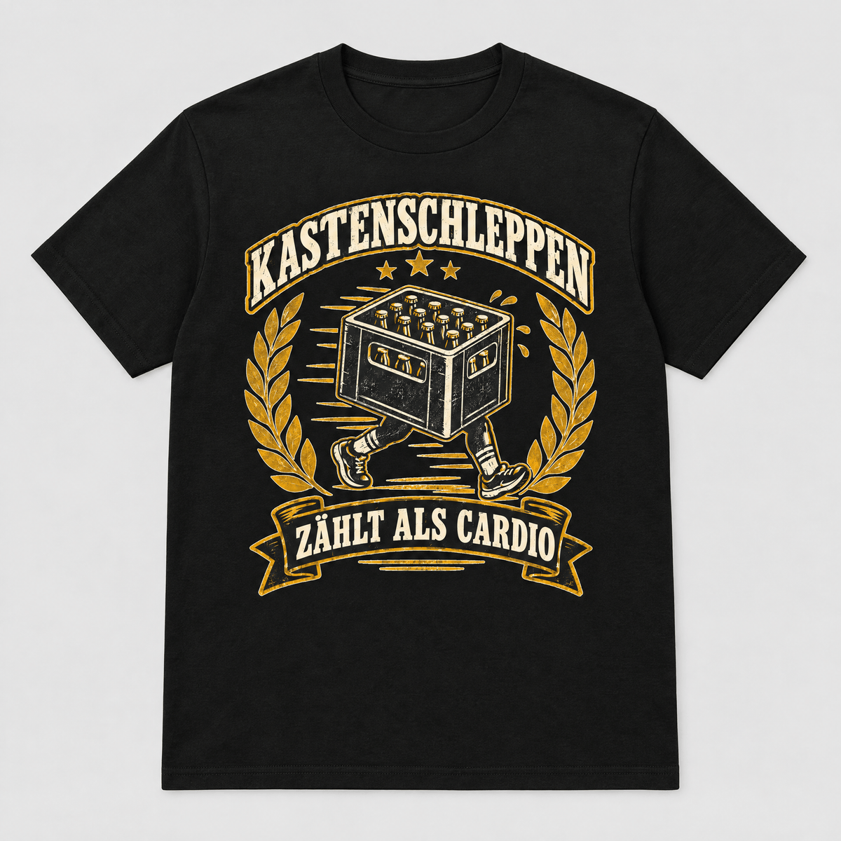 Kastenschleppen zählt als Cardio Bier T-Shirt -T-ShirtBull