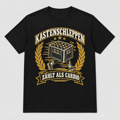 Kastenschleppen zählt als Cardio Bier T-Shirt -T-ShirtBull