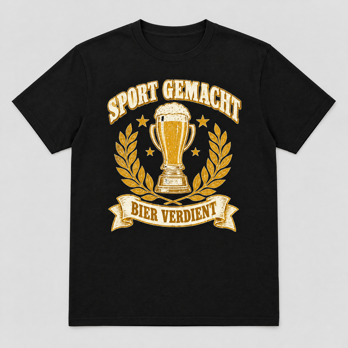 Sport Gemacht Bier Verdient T-Shirt -T-ShirtBull