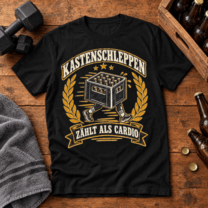Kastenschleppen zählt als Cardio Bier T-Shirt -T-ShirtBull