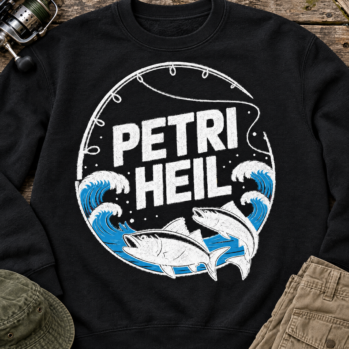 Petri Heil Sweatshirt Styled Flatlay