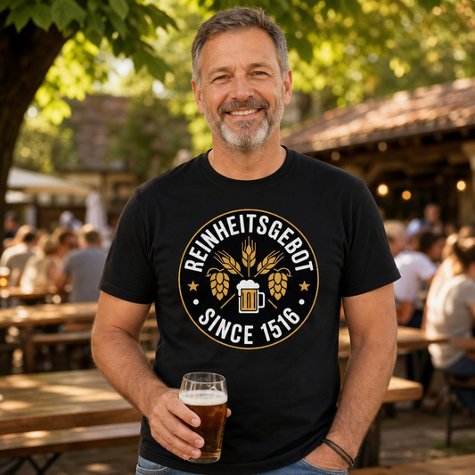 Seit Bier T-Shirt Lifestyle im Biergarten