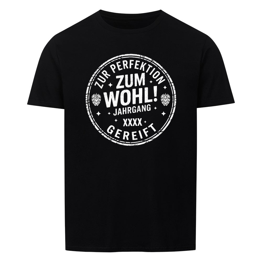 Zum Wohl! Geburtstag T-Shirt personalisiert - Farbe schwarz