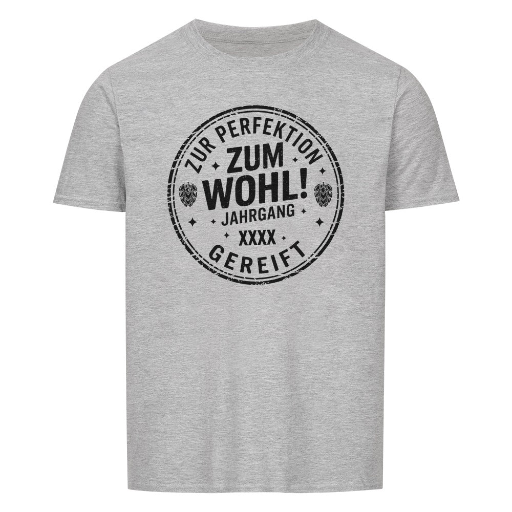 Zum Wohl! Geburtstag T-Shirt personalisiert - Farbe sport grey