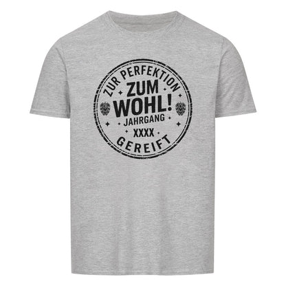 Zum Wohl! Geburtstag T-Shirt personalisiert - Farbe sport grey